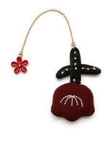 Cute Red Fabric Flower Pearl Chain Bookmark, Handmade Embroidered Reading Marker, Student Gift, Cute Rabbit Pearl Pendant Page Clip, Planner Decoration, School Pencil Case, Notebook, Bookmark, Teacher And School Supplies, 1pc 20cm*4cm - Rectangle - View 16