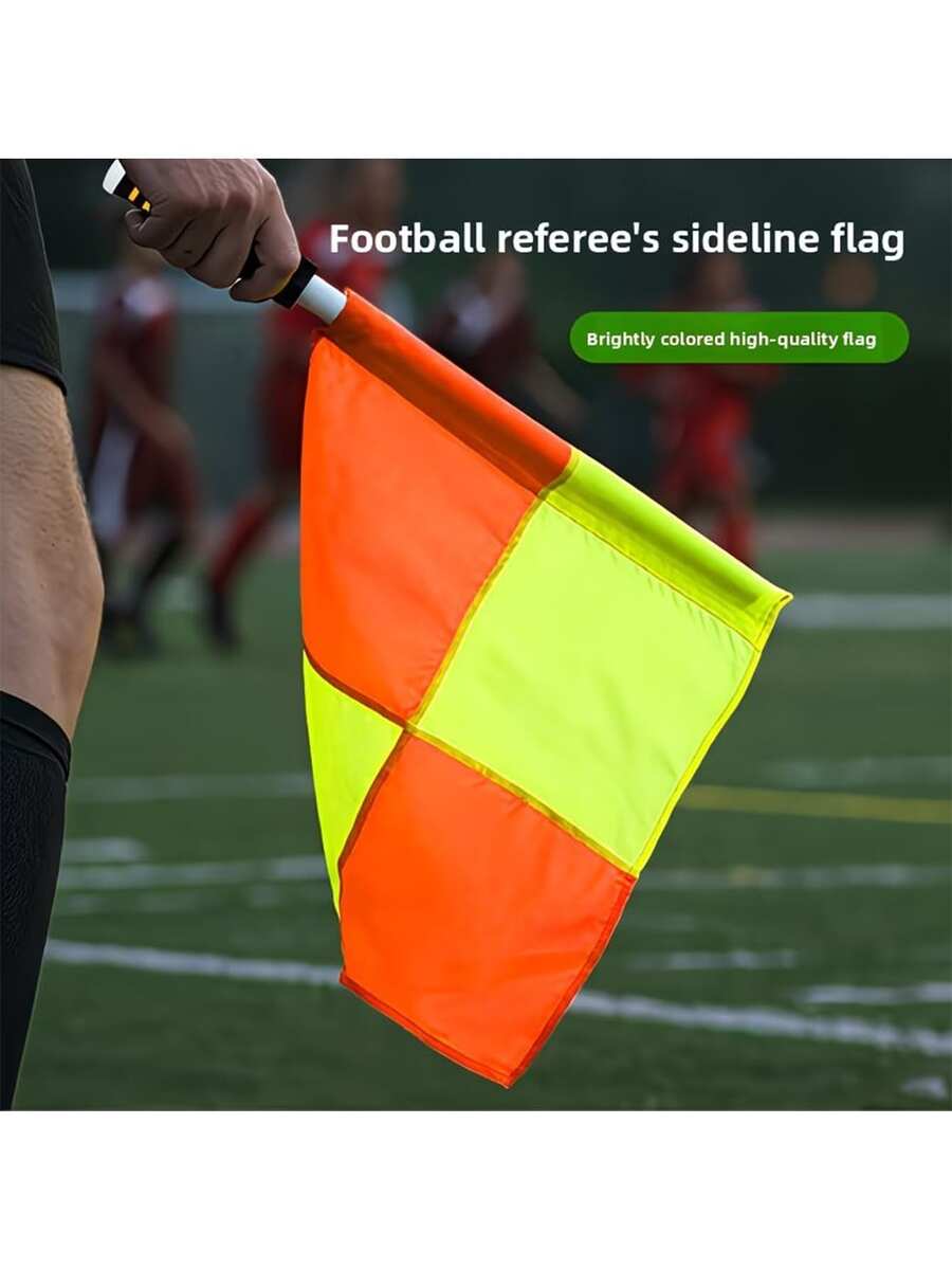 2pcs/Set Referee Flags/Soccer Assistant Referee Flags/Soccer Referee Hand Flags/Soccer Referee Signal Flags - Multicolor - View 1