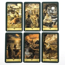 Dark Grimoire 塔羅牌 78張 Necronomicon 版本，附指南手冊，適合成人，神秘學占卜牌組 - 彩色 - 查看 2