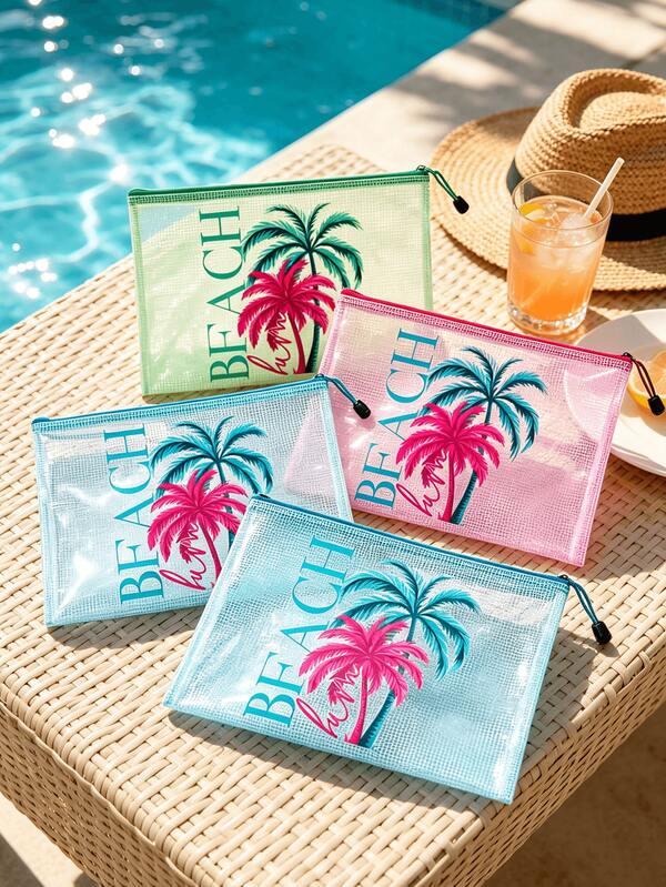 Tas Kosmetik Pantai Tahan Air, Dicetak dengan Gambar Pohon Palem dan Teks "BEACH", Tas Kosmetik Jaring Bernapas Kapasitas Besar, Tas Penyimpanan Kosmetik Portabel, Tas Perlengkapan Mandi Pantai, Tas Penyimpanan Perjalanan Gaya Tropis Musim Panas, Tas Perlengkapan Mandi Multifungsi Cocok untuk Berenang, Liburan, Asrama, Kamar Mandi, Kosmetik, Perawatan Kulit, Aksesoris, Alat Tulis, Perlengkapan Pantai, Gaya Akademik yang Lucu, Hadiah Hari Guru yang Unik, Hadiah Ulang Tahun, Hadiah Liburan, Hadiah Pesta, Hadiah Liburan, Hadiah Pernikahan, Hadiah Kembali ke Sekolah