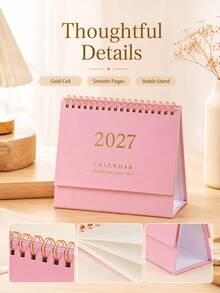 1件 2027 極簡風桌面月曆計畫表，每日備忘錄行程追蹤器，辦公室學校桌面文具裝飾 - 多款 - 查看 3