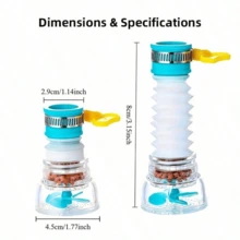 3pcs Rotatable Adjustable Faucet Aerator, Made Of High-Quality Polypropylene Material, Easy Installation, Anti-Splash Design, Multi-Layer Filtration, Water-Saving, Soft Water Flow; Suitable For Kitchen Sink, Bathroom Vanity, Rental, Hotel, Home Decor, Practical Faucet Extension Aerator; Suitable For New Year, Valentine's Day, Mother's Day, Father's Day, Graduation Season And Other Occasions, Kitchen Decor, Kitchen Accessories, Kitchen Supplies, Kitchen Storage, Camping Essentials, Back To School, Home Supplies, Family Essentials - Multicolor - View 3