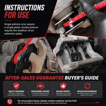 Brake Caliper Compression Tool With Work Gloves, 360° Ratcheting Caliper Piston Compressor, Brake Caliper Press Tool With Steel Plates And Hooks For Cars, SUVs And Light Trucks - A - View 4