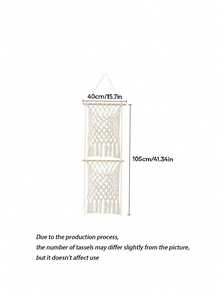 1pc Macrame Wall Hanging Storage Organizer - Handmade Rope Nursery Storage Bag For Plush Dolls And Baby Essentials, Suitable For Nursery - Storage Mesh Bag - View 7