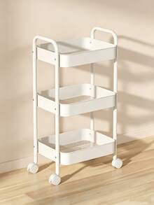 1pc Flexible Multi-Layer Rolling Storage Cart, No Electricity Required, Easy To Move, Suitable For Kitchen, Bathroom, Bedroom Organization, Compact Storage Solution, Bedroom Storage Rack, Portable Kitchen Storage Rack, Kitchen Accessories, Room Decor - Multicolor - View 7