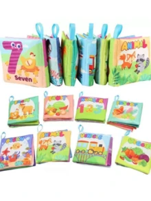 1pc/2pcs Funny Crinkle Paper Dog Cloth Book Toy, Built-In Crinkle Paper With Sound, Colorful And Interesting Patterns, Attract Dog's Attention, Relieve Boredom And Loneliness, Lightweight And Easy To Chew, Suitable For Small Dog Interaction And Play, Durable And Bite-Resistant, Companion For Your Pet's Daily Life - Multicolor - View 3