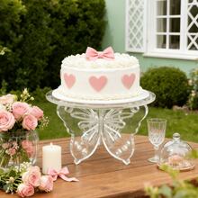 20cm/25cm/30cm 3 Sizes Colorful Butterfly Acrylic Dessert Display Stand, Easy Assembly, Detachable Tray, Luxury Cupcake Stand, Suitable For Classroom Parties, Holiday Celebrations And Tea Breaks; Ideal For Wedding Cakes, Birthday Parties, Family Gatherings, Afternoon Tea, Dessert Tables, Banquet Decorations And Party Dessert Display - Clear - View 2