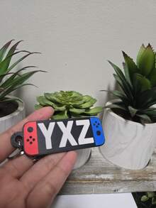 1pc Personalized 3D Printed Name Keychain, Custom Text PLA Key Ring, Stylish Font Design, Colorful Letter Tag, Durable Lightweight Bag Charm - Game - View 5