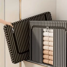 2Pcs 100L Folding Storage Box For Clothes Wardrobe Organizer Tidy Heavy Duty - View 6