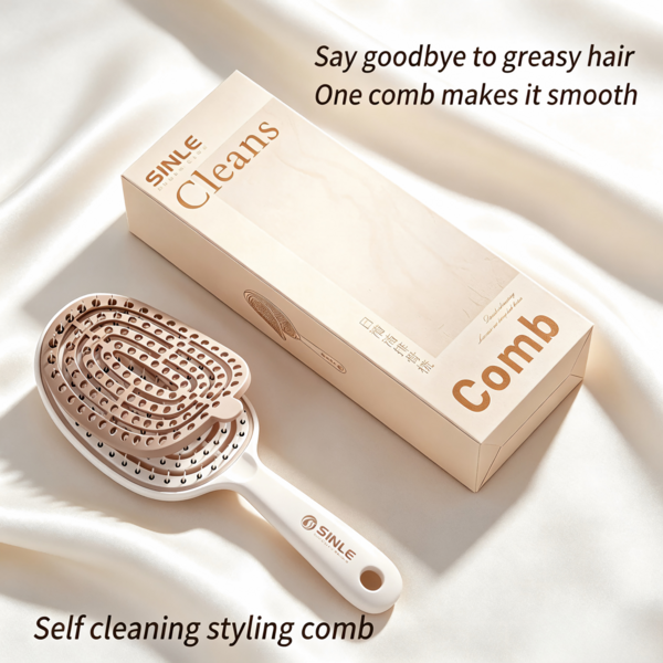 Detangling Comb, Flexible Curly Hair Brush, Suitable For Women And Men, Pain-Free Detangling For All Wet Or Dry Hair Types, Anti-Static Bristles, Ventilated Hair Comb, Easy To Clean Detangling Comb, Quickly Detangle Knotted Hair