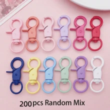 5/10pcs Colorful Coated Spring Snap Hooks With O-Ring, Metal Keychain Accessories, Suitable For DIY Pendants - One Size Fits All - View 9