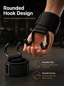 Thickened Pull-Up Assist Hook, Dual Hook Pull-Up Assist, Stable Steel Hook, Thickened Wrist Padding - Softer Touch, Wider Hook - Higher Stability, Longer Hook And Loop Strap - Broader Applicability, Professional Hand Protection Equipment - Multicolor - View 4