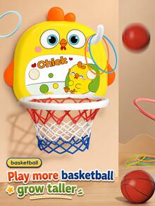 Mainan Ring Basket Dalam Ruangan untuk Anak-Anak dengan Desain Portabel dan Tinggi yang Dapat Diatur, Hadiah Natal atau Ulang Tahun yang Ideal untuk Anak-Anak Kecil (Terutama Anak Laki-Laki) - Set Bola Basket Ayam - View 6