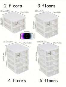 1 Piece Cute Rabbit Desktop Storage Box, Rabbit Drawer Type Stationery Organizer, Mini Acrylic Figurine Display Box, Cosmetics And Jewelry Storage Box, Suitable For Dormitories, Bedrooms, Dressing Tables Or Offices, Is An Ideal Gift For The Opening S - A - View 4