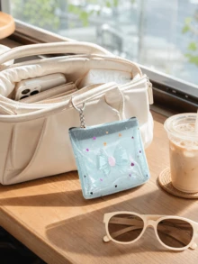 DIY Bowknot Accessories, Heart Print See-Through Coin Purse, See-Through Mesh Zipper Bag, Girls Teens Women Mini Small Wallet, Cute Sweet Cool Y2K Style Coin Purse, See-Through Card Holder Key Lipstick Earphone Jewelry Storage Bag, Handbag Inner Organizer Compartment, School Travel Daily Carry Bag, Fashion Accessories, Party Gift Promotional Giveaway Gift Choice - Multicolor - View 3