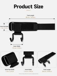 Thickened Pull-Up Assist Hook, Dual Hook Pull-Up Assist, Stable Steel Hook, Thickened Wrist Padding - Softer Touch, Wider Hook - Higher Stability, Longer Hook And Loop Strap - Broader Applicability, Professional Hand Protection Equipment - Multicolor - View 11