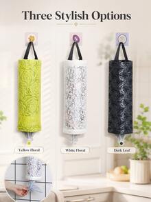 1pc Plastic Bag Storage Rack, Suitable For Kitchen, Behind Door Storage, Kitchen Organization, Kitchen Essentials, Kitchen Accessories, Bathroom Accessories, Home Kitchen Tools, Kitchen Decor - View 9