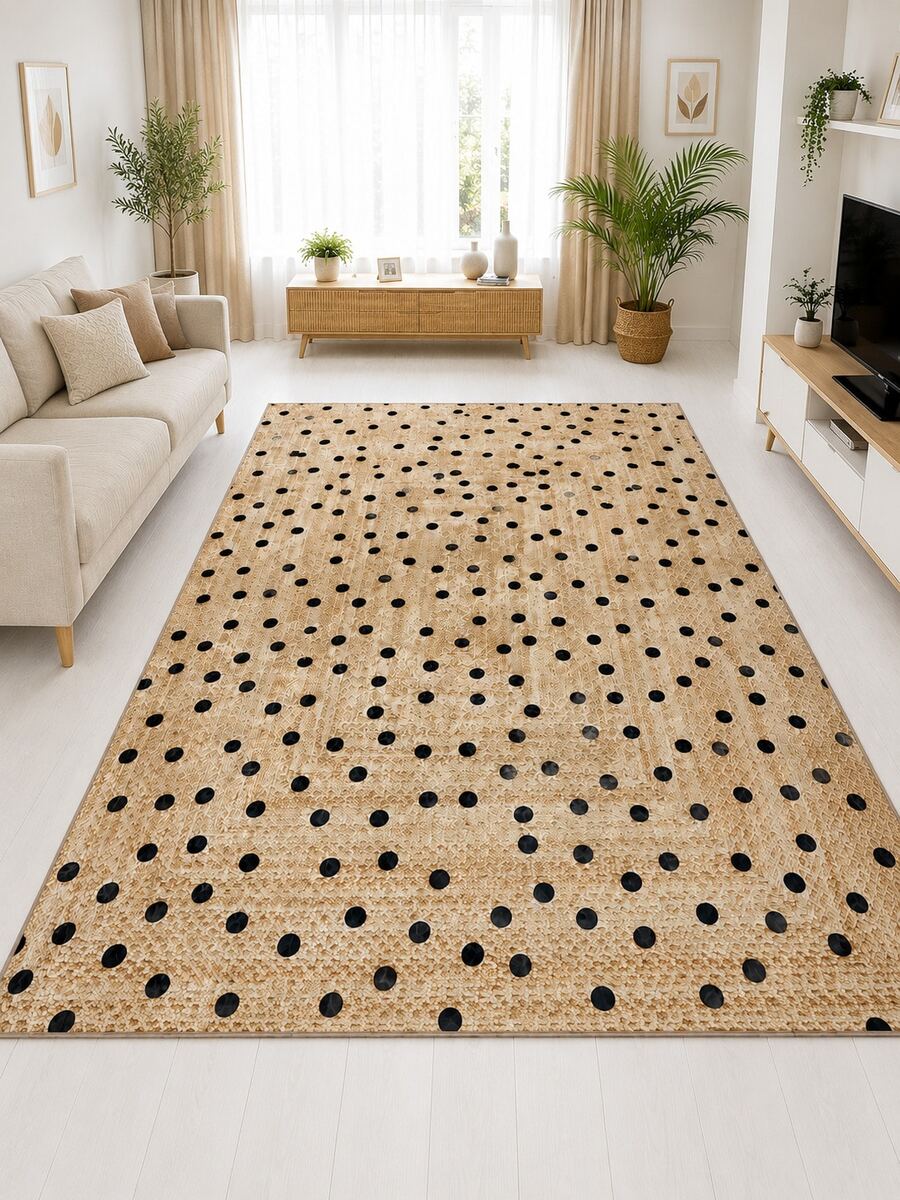 Chilai Home Vintage Patterned Area Rug, Soft Non-Slip Boho Carpet For Living Room & Bedroom, Runner Rug, Washable Kitchen Rug, Home Decor Rug, Made In Türkiye - Black - View 1