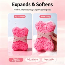 Soap Pocket Exfoliating Bath Sponge, Loofah Texture Mesh Body Scrubber, Soap Liquid Injectable Bath Sponge, Rich Lather, Gentle Deep Exfoliation, Unisex Bathing Supplies, Suitable For Adults, Men, Women And Teenagers, Light Color - Multicolor - View 5