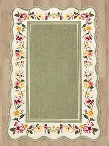Chilai Home Floral Pattern Area Rug, Soft Non-Slip Carpet For Living Room & Bedroom, Runner Rug, Washable Kitchen Rug, Home Decor Rug, Made In Turkey - Multicolor - View 2