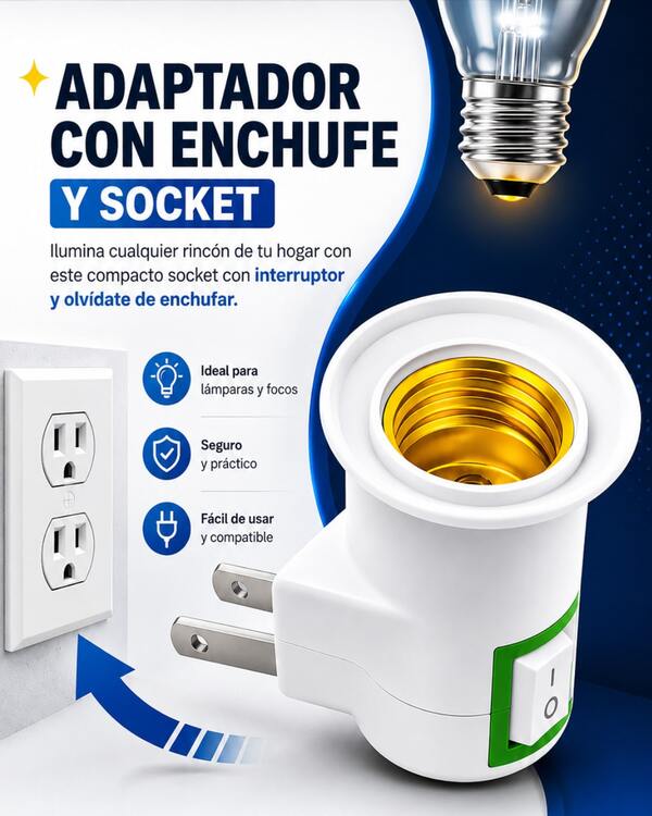 Adaptador de Enchufe Universal de Viaje  Compacto, Resistente y Práctico