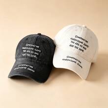 1pc Gothic-Style Casual,Street Men Hat,Letters Embroidery, Unisex Fashion, Provides Shade & Sun Protection, Perfect For Outdoor Activities. - Multicolor - View 9