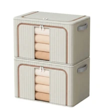 2Pcs 100L Folding Storage Box For Clothes Wardrobe Organizer Tidy Heavy Duty - View 11