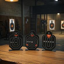 Auto-Reset Flip Metal Shooting Target, Sound-Activated Desktop Training Steel Target, Shooting Toy Combat Practice Accessory - Multicolor - View 8