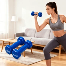 2pcs Fitness Dumbbells For Strength Training And Muscle Building, Made Of Solid Metal, Non-Slip And Wear-Resistant, Suitable For Workouts At Home, Gyms And Offices, Applicable To Adults And Teenagers, 1set/2pcs - Random Color - View 2