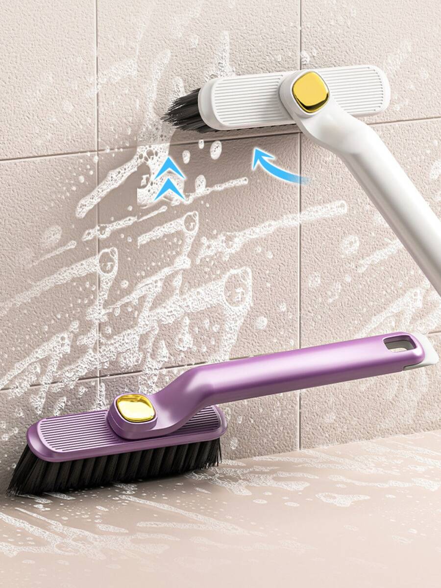 1pc Household Multifunctional No Dead Angle Gap Brush Bathroom Toilet Floor Brush Kitchen Rotating Cleaning Brush