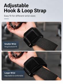 Thickened Pull-Up Assist Hook, Dual Hook Pull-Up Assist, Stable Steel Hook, Thickened Wrist Padding - Softer Touch, Wider Hook - Higher Stability, Longer Hook And Loop Strap - Broader Applicability, Professional Hand Protection Equipment - Multicolor - View 6