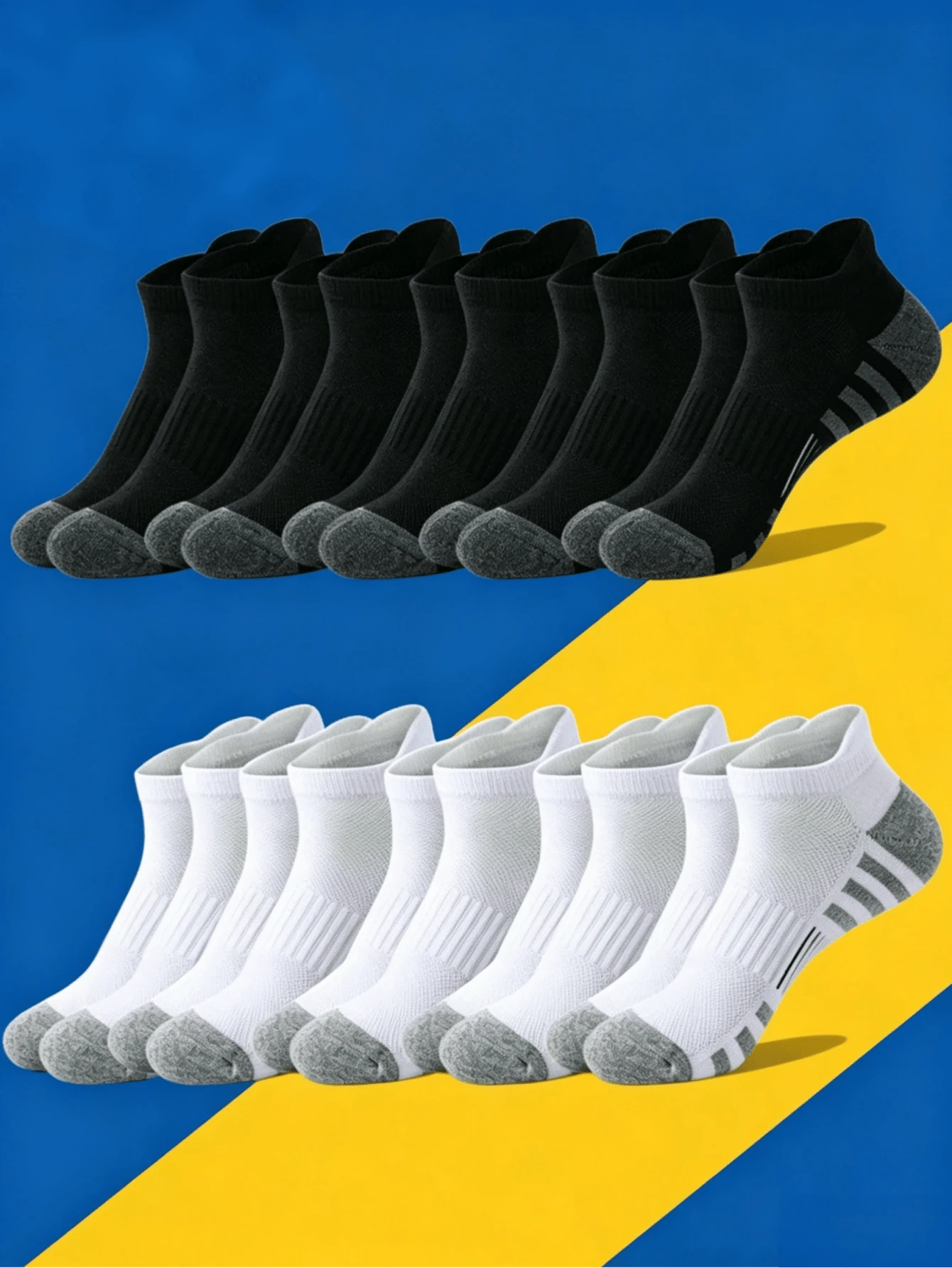 20 pares de calcetines absorbentes de sudor y calcetines deportivos - Multicolor - Ver 1