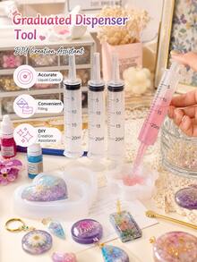 8/5pcs 20ml DIY Liquid Transfer Tool Set, Includes Funnel And Dropper, Skincare, Perfume, Essential Oil Cosmetic Refill Accessories, Makeup Travel Dispensing Container Filling Set - A - View 4