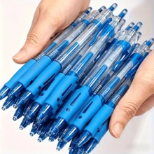 23pcs Large Capacity Blue Neutral Pen Set, Blue Ink, Quick Dry Comfortable Soft Grip Design, 0.5mm Fine Tip, Large Capacity Ballpoint Pen, Smooth Writing, Perfect For Note-Taking And Writing, Ideal Office And School Supplies, Birthday, Christmas, Halloween, Valentine's Day, New Year, And Friend Gifts! Easter Gift - 23 Pcs (Blue) - View 7
