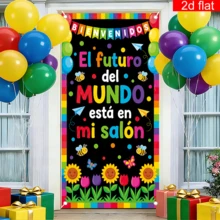1pc Spanish Back To School Classroom Decoration Banner, Back To Campus Decoration, Polyester Fabric, Suitable For Back To School Day, First Day Of School, Indoor/Outdoor, Campus, Office, Classroom Decoration - A - View 8