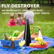 Silent Physical Fly Repeller, Picnic BBQ Tabletop Fly And Small Insect Repelling Fan, Home Kitchen Food Stall Food Protection Fly Repeller, Battery Not Included - Multiple Styles - View 4