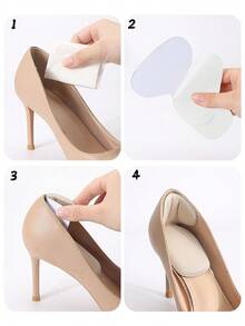 1 Pair/2 Pairs Heel Pads Inserts, Suitable For Loose Shoes, Large Size Heel Pads, Unisex, Fill To Improve Shoe Fit And Comfort, Prevent Heel Slippage And Blisters, Shoe Accessories, Creative Gift - View 5