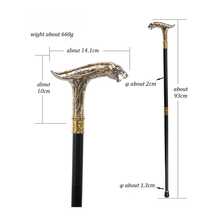 1pc Multicolor Halloween Prop Striped Pattern Wolf Head Metal Movie Prop, Vintage Long Wizard Staff, Double-Section Rotating Detachable Old-Style Metal Rod, Fashionable Elegant British Gentleman Gift, Suitable For Daily Holiday Gifts, Halloween Cosplay Stage Performance Props, School Back-To-School Season Use - Multicolor - View 13