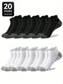 20 pares de calcetines absorbentes de sudor y calcetines deportivos - Multicolor - Ver 4
