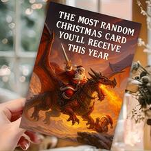 1 Perfect Gift – The Most Fantastical Christmas Card, Featuring Santa Claus Riding A Fire Dragon, An Excellent Choice For Fun Holiday Greetings To Friends, Family, And Fantasy Enthusiasts - Sets - View 8