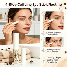 GZE Barra de Cafeína para Ojos 5g/0.18oz, Crema de Cafeína Rotativa para Ojos, Atenúa Ojeras, Reduce Hinchazón, Suaviza Líneas Finas, Revitaliza la Piel Cansada y Opaca Debajo de los Ojos - 5g - Ver 8