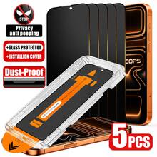CASECOPS 5片裝隱私螢幕保護貼附自動對位套件，相容 iPhone 17/17 Pro/17 Pro Max/17 Air/15 Pro Max/15 Pro/15 Plus/15/14 Pro Max/14 Pro/14 Plus/14/13 Pro Max/13 Pro/13/12 Pro Max/12 Pro/12/11 Pro Max/11 Pro/11/XS Max/XS/XR/X，9H 鋼化玻璃，防刮、防指紋、相容手機殼，動態島全覆蓋螢幕保護貼 - 5片 - 查看 16