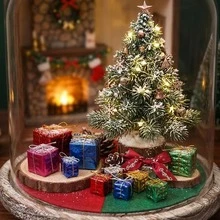 24pcs Miniature Christmas Scene Decoration, Gift Box, Scene Decoration Gift Box Colorful Gift Pack, Miniature Scene Decoration, Christmas Gift Pack - A - View 2