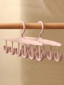 1/2pcs 12-Hook Plastic Hanger, Space-Saving Storage Organizer Rack, Suitable For Storing Bras, Tank Tops, Halter Tops, Ties, Belts, Etc., Saves Closet Space - Multicolor - View 7