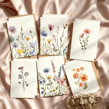 Greeting Cards And Envelopes 24 Pack Blank Greet Cards, Beautiful Blank Note Card, Perfect Stationary Set For All Occasions, 6 Assorted Floral Designs, 4" X 6" - Sets - View 3
