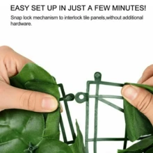 1*3m Artificial Hedge Fake Ivy Leaf Garden Fence Privacy Screening Roll Wall Panel - Dark Green - View 6