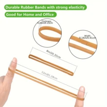 40 Pcs/Heavy Duty Natural Rubber Bands - Strong And Elastic, Perfect For Office, School, Home - Great For Trash Cans, Folders (8 In X 0.16 In) - A - View 3