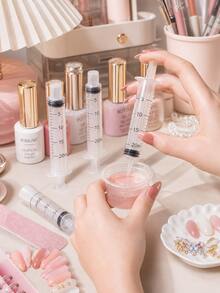 8/5pcs 20ml DIY Liquid Transfer Tool Set, Includes Funnel And Dropper, Skincare, Perfume, Essential Oil Cosmetic Refill Accessories, Makeup Travel Dispensing Container Filling Set - A - View 5