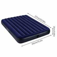 Classic Downy Air Mattress With Leak-Proof Inflation Valve, Lightweight & Foldable Design, Sturdy Support Without Sagging. Multi-Purpose Inflatable Bed Ideal For Outdoor Camping, Short Trips And Office Naps (Air Pump Not Included) - Multicolor - View 11
