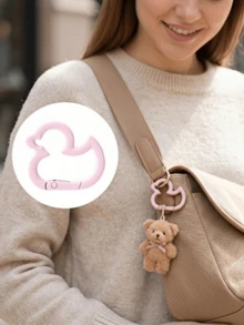 30pcs Colorful Duck Shaped Keychains, Suitable For Crafts, Key Rings And Keychain Decoration, Can Be Used For DIY Keychain Making, Keychain Accessories - Multicolor - View 4